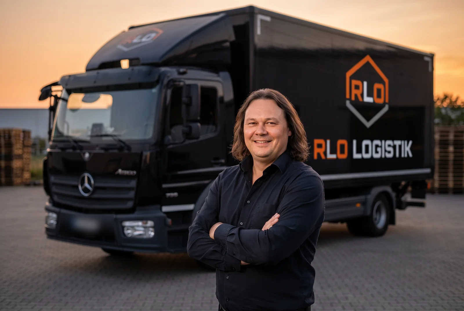 René Oschmann vor seinem LKW