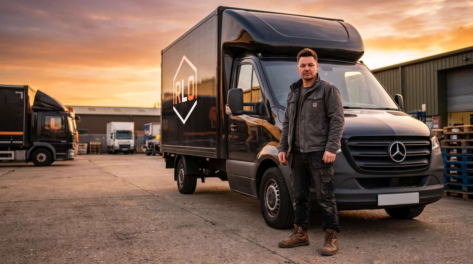 RLO Logistik LKW in der Abendsonne